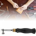 Ebony Handle Adjustable Stainless Steel Edge Creaser Leather Craft