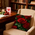 thumbnail image 4 of Valentines Day Pillowcase, Love Heart Rose Print Throw Pillow Cover Decorative Cushion Cover for Holiday Home Party Couch Bed Sofa Valentine's Day Decor, 4 of 6