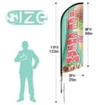 thumbnail image 2 of Ice Cream Feather Flag with Flag Pole Kit and Ground Spike, 11FT Windless Flag Banner Sign Business for Indoor Outdoor Advertising, 2 of 6