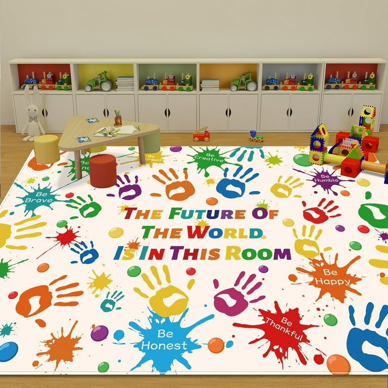 Free Shipping! AKASISRUG Colorful Kids Rug, Washable Rug for