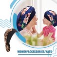 thumbnail image 3 of Impresión Seda Nightcaps Lissom Diseño floral Moda Multicolor Suavidad Headwear Headwrap Turbantes Satin Sleeping Caps Estampado de leopardo Inevent AP008220-06, 3 of 6