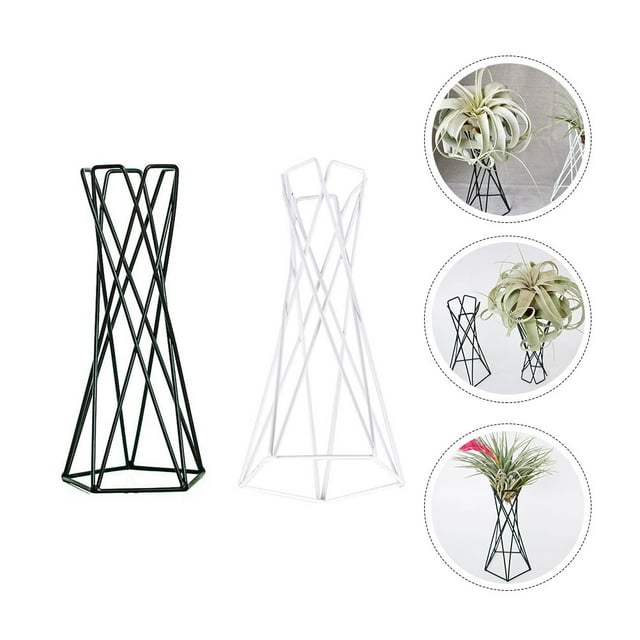 unbranded 2Ud Feng Li Soporte Para Plantas De Hierro Negro Con Simple Y Apariencia Natural