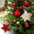 thumbnail image 2 of Handmade DIY Simulation Christmas Flower Pendant, Flannel+Sequin, Realistic, Reusable, No Maintenance, Vase/Window Decoration, 2 of 6