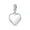 Clear, variant on Womens Initial Monogram Crystal Heart Dangle Charm Bead Sterling Silver Birthstone