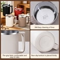 thumbnail image 4 of Stainless Steel Insulated Mug with Lid and Handle - Thermal Coffee Travel Tumbler, Double Wall Vacuum Insulated Tea Cup, White, JKODE, 4 of 7