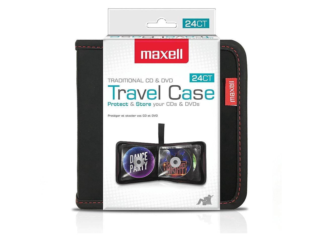 Maxell Traditional CD & DVD Travel Case Sleeve - Polypropylene