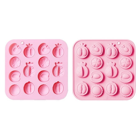 2Pcs Fruit Peach Pineapple Durian Silicone Molds Silicone Cake Decor Molds for Candy Dessert Baking