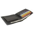 thumbnail image 4 of Marshal Soft Leather Kids Slim Thin Coin Pouch Bifold Wallet Olive, 4 of 7