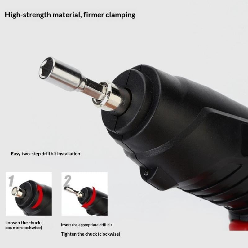 Electric Drill and Screwdriver Set 3.6V, Cordless Lithium Power Tool Kit for Household Maintenance and DIY