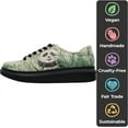 thumbnail image 3 of DOGO Wedge Sneakers for Women - Handmade and Vegan Leather Platform Sneakers for Women, Unique Chunky Sneakers Bamboo Lover Design, Size 9, 3 of 5