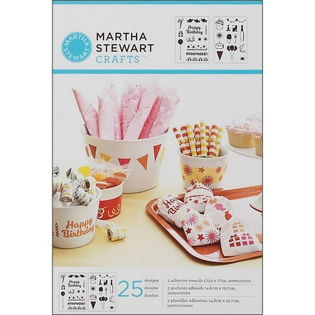 Martha Stewart Adhesive Birthday Cheers Stencils (2 Sheets)