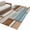 Blue, Brown, variant on Large Area Rugs for Living Room Bedroom, Pink Brown Vintage 5'x8' Rug Washable Carpet Runner Indoor Outdoor, Retro Farmhouse Elegant Pastoral Non Slip Floor Mats Rug for Kitchen, Bathroom