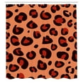 thumbnail image 2 of Ambesonne Animal Shower Curtain, Jungle Design Leopard Print, 69"Wx70"L, Burgundy Brown, 2 of 4