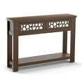 thumbnail image 1 of Gymax 2-tier Console Entryway Table w/ Drawers for Living Room Entrance Rustic Brown, 1 of 10