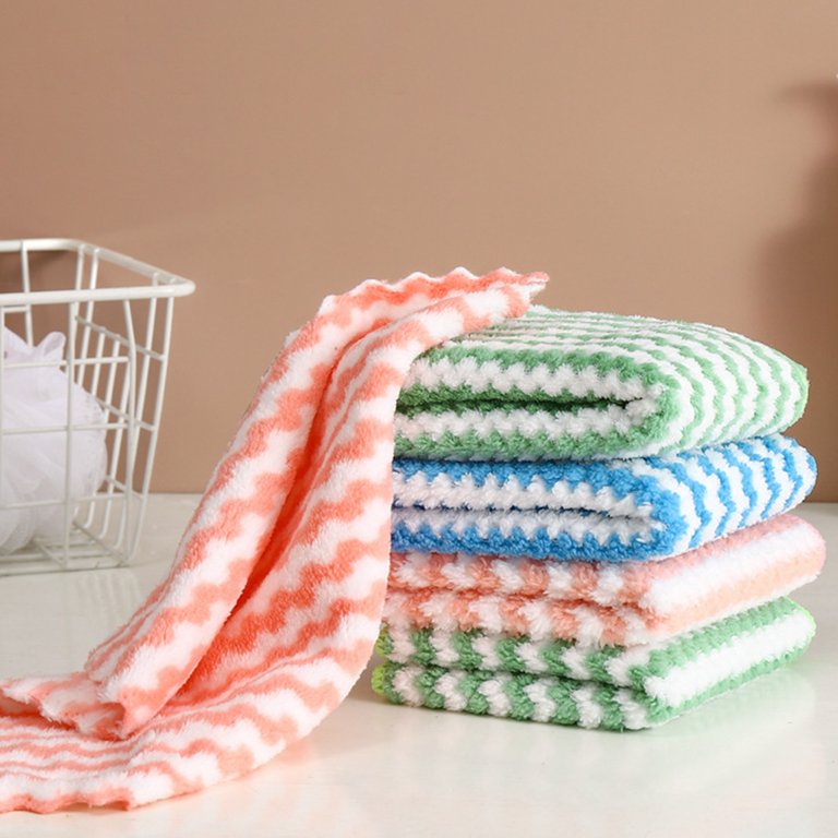 5pcs Kitchen Towel And Dishcloth Set, Dish Towel For Washing Dish