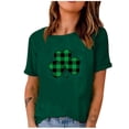 thumbnail image 1 of QIPOPIQ T-Shirts à Manches Courtes pour Femmes à Col Rond T-Shirts de la Saint-Patrick T-Shirt Shamrock T-Shirt Vert Hauts T-Shirts de la Saint-Patrick T-Shirt Ample T-Shirts de Fête T-Shirts Graphiques Aubaines, 1 of 4