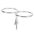 thumbnail image 2 of Double  Cup Drink Holder, Universal Simple Style Stainless Steel Beverage Bottle Storage Rack High Strength  for Yachts for RV, 2 of 8