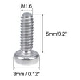 thumbnail image 3 of Unique Bargains M1.6x5mm Machine Screws Pan Phillips Head Screw Fasteners Bolts 50Pcs, 3 of 3