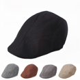 thumbnail image 2 of Gorra de lino con visera para primavera y verano para personas mayores, gorra para hombres de mediana edad y mayores, boina para primavera y verano, 2 of 6