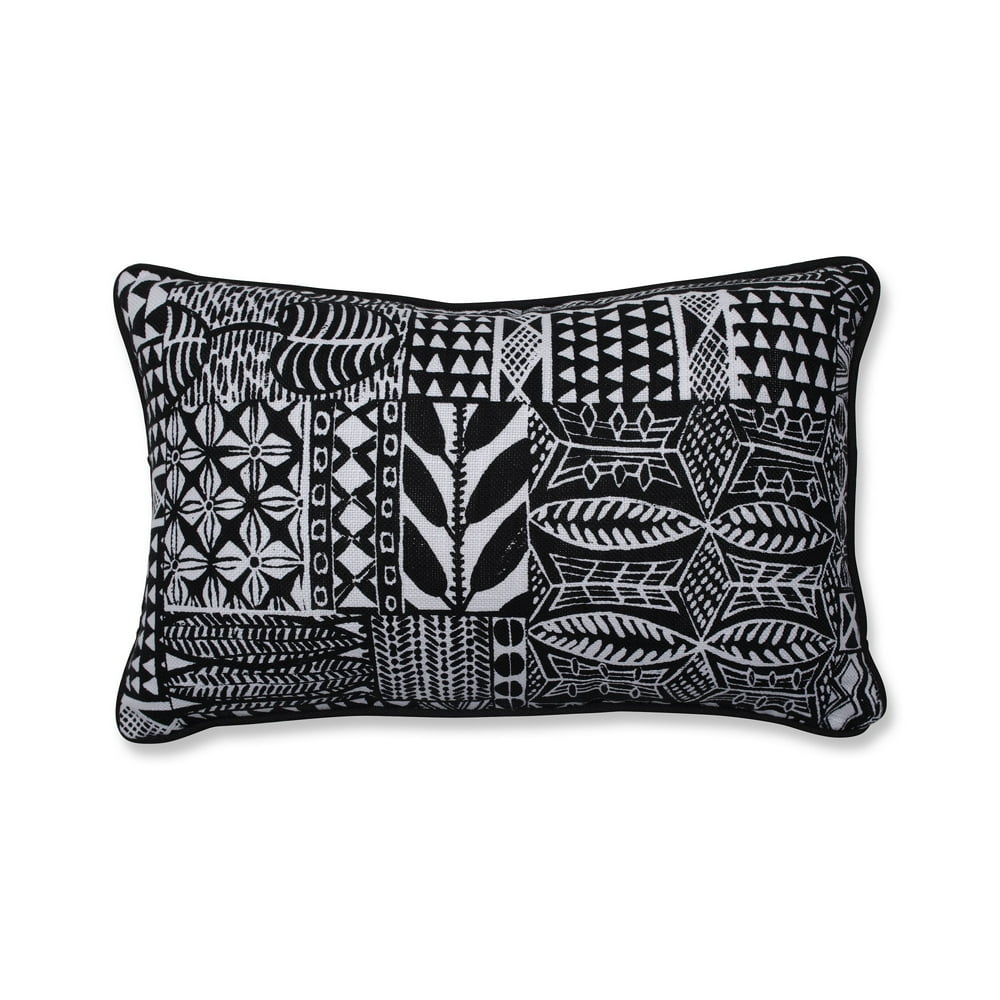 18.5" Black and White Transitional Pattern Indoor
