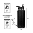 thumbnail image 3 of Termo Bloosom  Para Café Y Agua 3 Tapas 32 Oz 950 Ml Negro, 3 of 4