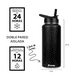 thumbnail image 3 of Termo Bloosom  Para Café Y Agua 3 Tapas 32 Oz 950 Ml Negro, 3 of 4