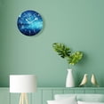 thumbnail image 4 of 16 Inch Wall Clock Battery Operated Silent Clock Decorative for Office, Kitchen, Outdoor, Living Room，Magic Beautiful Blue Butterflies Print Colorful Design, 4 of 4