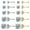10 Pair-Silver+Gold, variant on 14 Pairs 316L Stainless Steel Earrings Round Cubic Zirconia Stud Earrings Flat Back Stud Earrings for Women Men, Silver+Gold