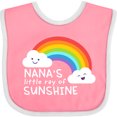 thumbnail image 3 of Inktastic Nana's Little Ray of Sunshine Boys or Girls Baby Bib, 3 of 4