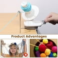 thumbnail image 6 of Wekvgz Yarn Winder with Metal Handle Hand Operated Yarn Ball Spinner with Tabletop Clamp Efficient Yarn Cake Winder Detachable Tool Effortless Yarn Ball Winder for Knitting Yarn Fiber Balls, 6 of 9