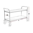 thumbnail image 5 of Nexel 2 Wire Shelves Utility Cart, Pneumatic Wheel Casters, Chrome Finish, 18"W x 30"L 18"W x 30"L x 39"H, 5 of 5