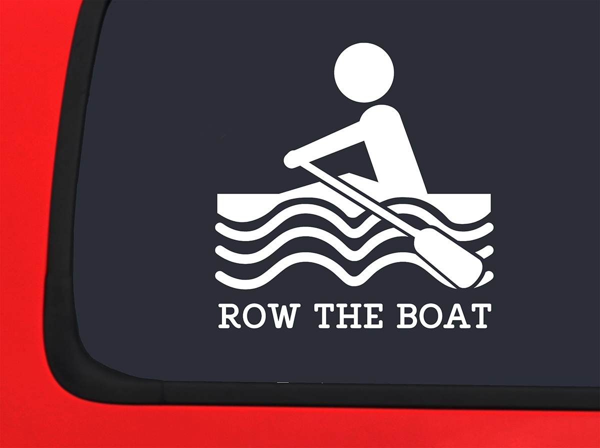 Car Sticker Row The Boat Water Rowing Sports Oar Racing Car Window