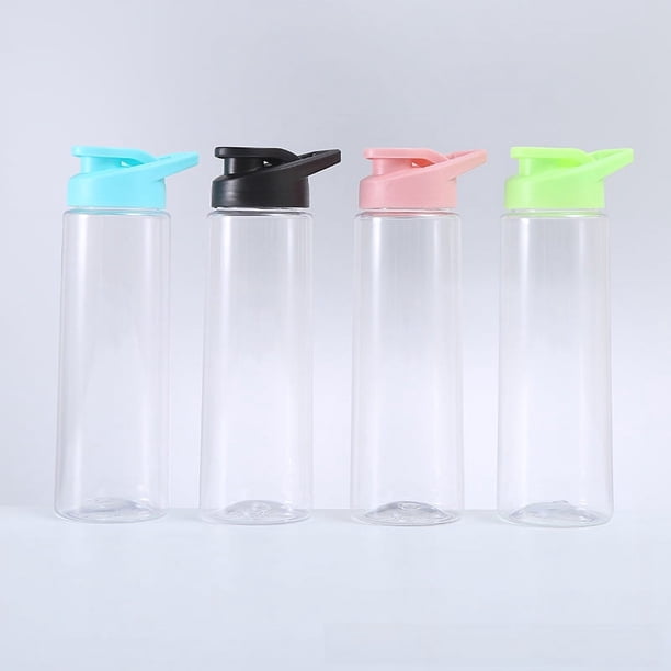 Botella de agua de plástico de 750 ml con tapa abatible y asa, botella de agua para deportes al aire libre, taza de agua PS Space