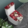 thumbnail image 3 of HELLHERO Christmas Polyester Fabric Toilet Seat Covers & Machine Washable Toilet Lid Seat Cover & Universal for Modern Bathrooms Stretch, 3 of 8
