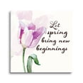 thumbnail image 1 of Spring New Beginning Blush Purple Floral 24 x 24 Glass Wall Hanging Sign, 1 of 4