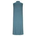 thumbnail image 7 of Vacation Dresses for Women Button Up Collared Shirt Dress with Pocket Solid Color Sleeveless Maxi Dress Summer Beach Split Dresses, 7 of 7