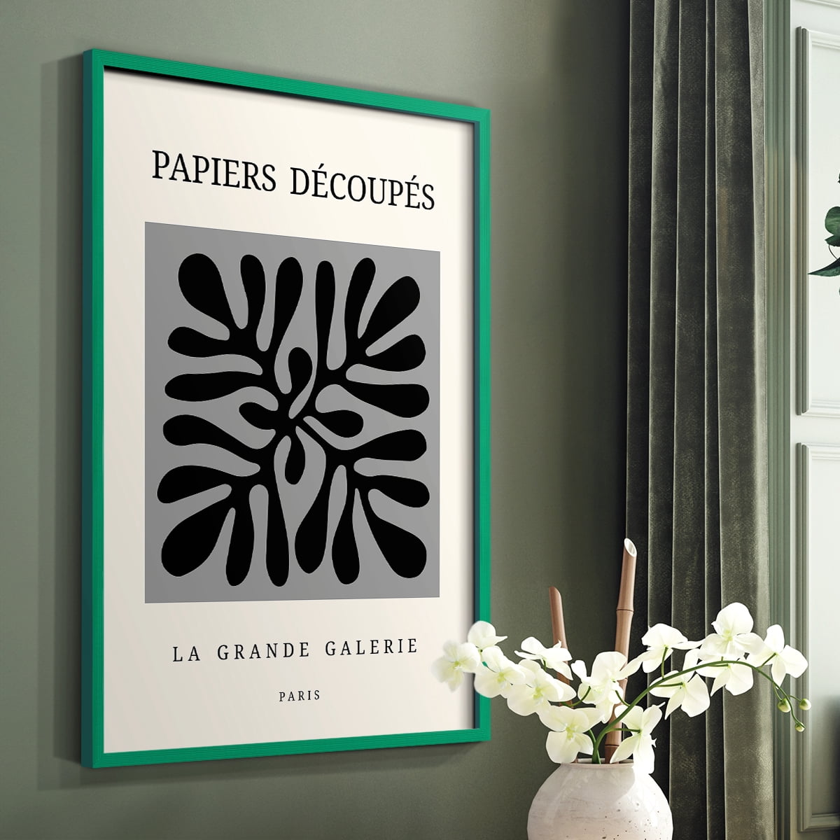 Matisse CCCXCVI in Green Solid Wood 22 x 28 Framed Print