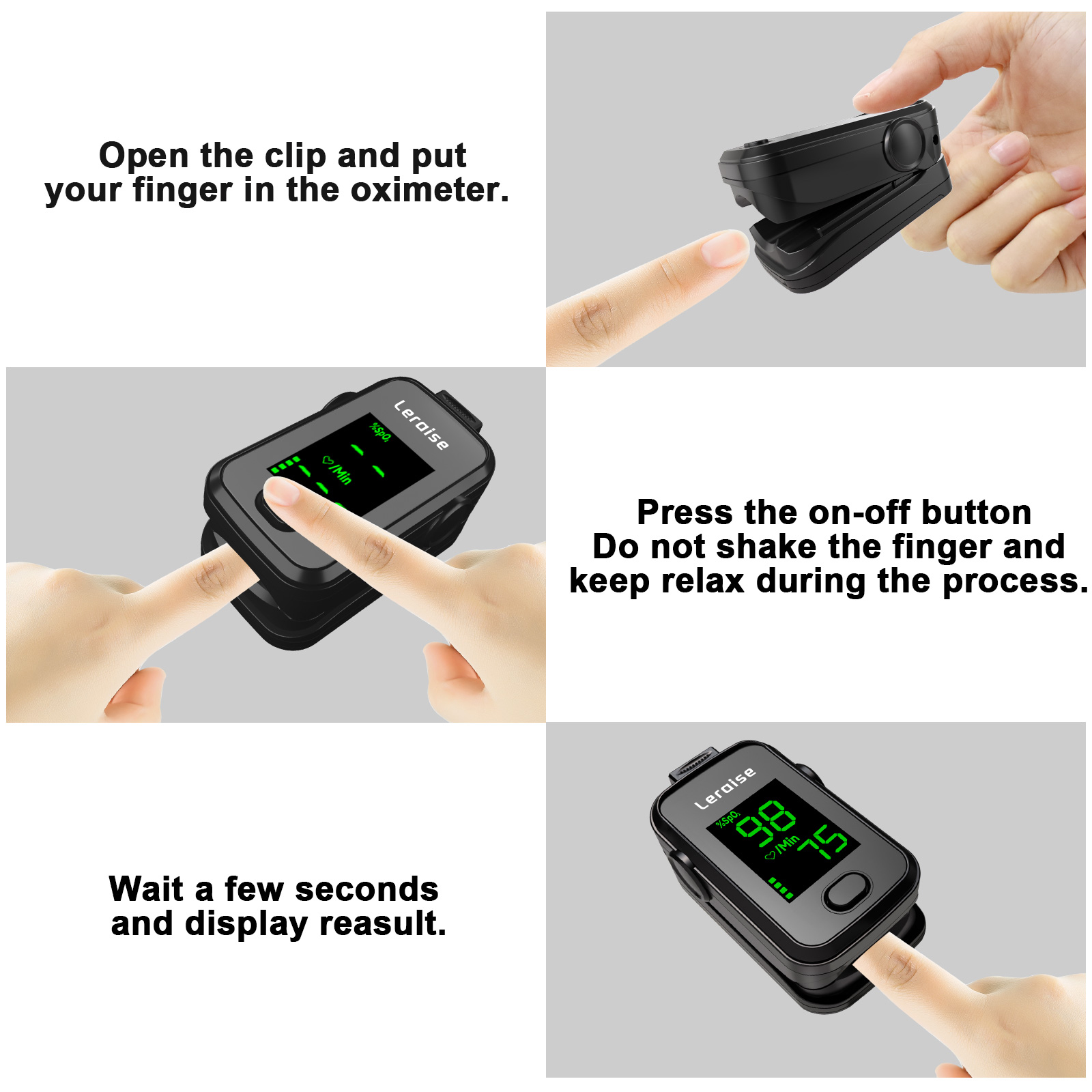 Leraise Fingertip Pulse Oximeter With Lanyard photo 4