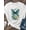 White, variant on Butterfly Floral Print Graphic Tee for Women, Cute Nature Inspired Short Sleeve T-Shirt, Breathable Soft Casual Round Neck Top for Spring Summer Fall Daily Wear