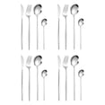 thumbnail image 4 of Juego de cubiertos de cocina Soledad 16 piezas Acero inoxidable cuchillo tenedor cuchara cucharadita Plata, 4 of 10