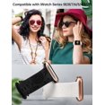 thumbnail image 3 of Wearlizer 2 Packs Floral Engraved Band Compatible with Apple Watch 38mm 40mm 41mm 49mm 45mm 46mm 44mm 42mm Women, Silicone Dandelion Sunflower Design Strap for iWatch Ultra Series SE/10/9/8/7/6/5/4/3, 3 of 7