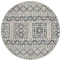 SAFAVIEH Aspen Katina Geometric Area Rug, Charcoal, 7' x 7' Round