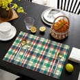 thumbnail image 4 of Multi Color Checkerboard Checkered Pattern Summer Placemats Table Placemats Set Of 4-Linen Kitchen Washable Placemats Table Mats 11.8"x17.7" Non-Slip Heat Resistant, 4 of 6
