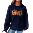 thumbnail image 2 of Brilliant Womens Clothes Fashion Women's Thanksgiving Print Casual Long Sleeve Round Neck Ladies Sweatshirts Tops Blouse Plain Hoodie, 2 of 7