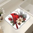 thumbnail image 7 of Ryvnso Christmas Cardinal Fir Berry Dish Drying Mat for Kitchen Countertop 16x18 Small Dish Pad Drainer Rack Dish Sink Mats, 7 of 7