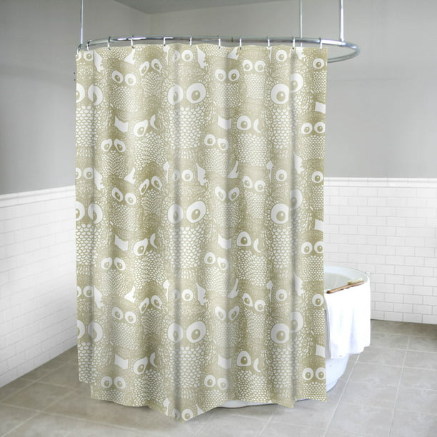 Splash Home Owl Party Polyester Fabric, Splash Home Fabric Shower Curtain