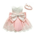 thumbnail image 2 of MesaSe Enfants Bébé Arc Filles Parti Dentelle Robe de Mariée Demoiselle d'Honneur Robes Princesse 0-24M, 2 of 5