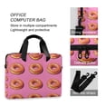 thumbnail image 4 of FORMRS 16" Laptop Bag Carrying Sleeve Case with Handle Travel Shoulder Briefcase, Pink Doughnuts, 4 of 8