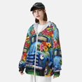 thumbnail image 3 of Vsdgher Sweat à Capuche Imprimé Floral Camion pour Hommes Femmes, Manches Longues Protection Solaire Pêche Course Natation-3TG, 3 of 7