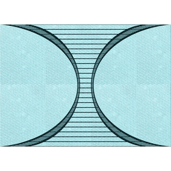 Ahgly Company Indoor Rectangle Patterned Electric Blue Area Rugs, 5' x 8'